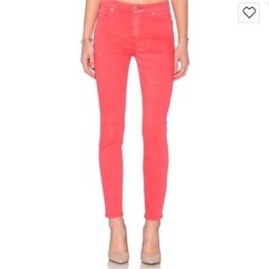 Seven7 Coral Skinny Jeans Size 8 | Bright Stretch Denim Pants